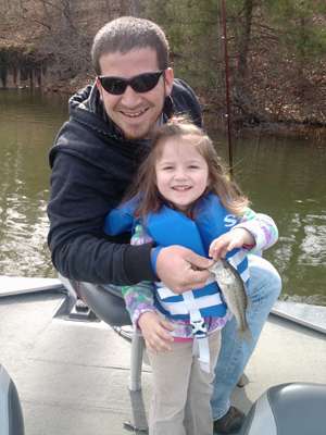 <p>
	Derek and his daughter Brianna go bass fishing together, and grandpa Bob Andrews sometimes snaps a good photo of the pair.</p>
