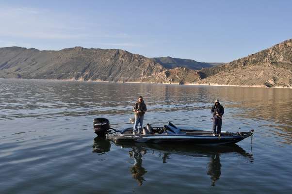 <p>
	Alan Zamora of Nevada and Don Welch of California staked out a spot in Linwood Bay.</p>
