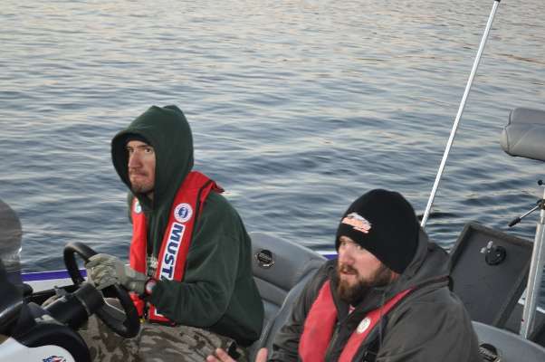 <p>
	Franco Vallejos, who is currently third overall and the leader for New Mexico, and Anthony Crivelli of California listen to tournament instructions.</p>
