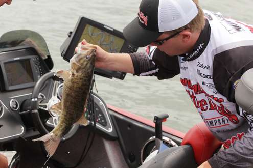 <p>
	Andy Montgomery bags a nice smallmouth.</p>
