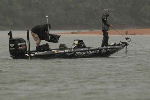 <p>
	Anglers were greeted with heavy rains on Day Two of the Douglas Lake Challenge.</p>
