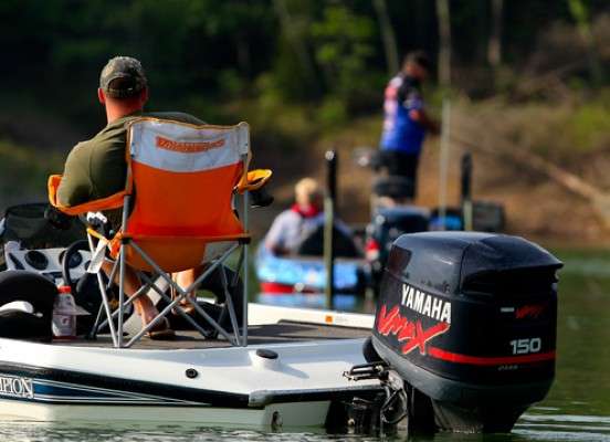 <p>
	Brauer had a Tennessee Volunteer fan following him on the water.</p>
