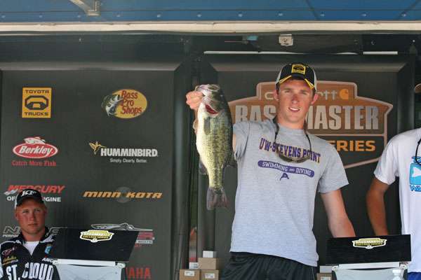 <p>
	The Carhartt Big Bass Award was a tie between winner Edward Rude III and this angler, Aaron Casper of the University of Wisconsin Stevens Point. </p>
