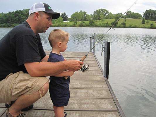 <p>
	âThis is our little fisherman, Mason,â said RaeAnn Burton-Knoell. âHe loves to go bass fishing with his Daddy and Poppy. His favorite saying is âreel, reel, stop.ââ</p>
