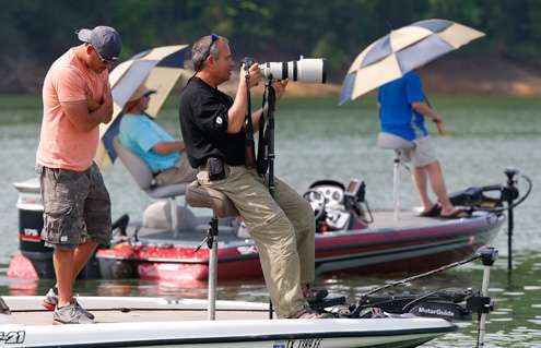 <p>
	The camera crew covering Aaron Martens on Day One. </p>
