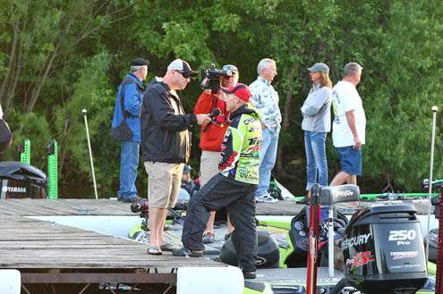 <p>
	Brent Chapman starts Day Two in 19th place and is currently leading the Toyota Tundra Bassmaster Angler of the Year race.</p>
