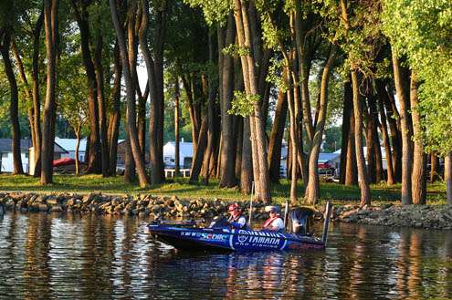 <p>
	Todd Faircloth floats in the river as he waits to to launch on Day Two.</p>
