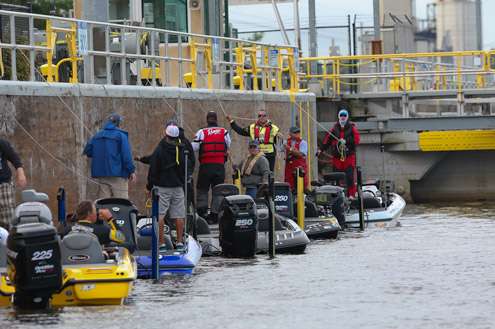 <p>
	Anglers grab a line and hold on in the locks today.</p>
