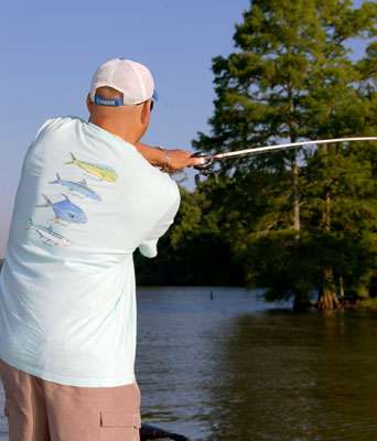 <p>
	Although Haseotes has not previously fished the James River, he has substantial experience interpreting the behavior of tidal water fish â mostly in the saltwater near his Cape Cod home. As the back of his Vineyard Vines t-shirt indicates, he carries that saltwater experience with him on tour.</p>
