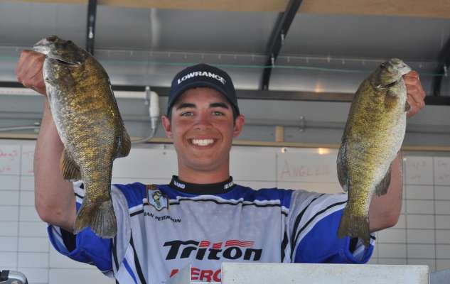 <p>
	Ethan Peterson of Idaho caught this 3-pound, 5-ounce bass, plus four other good fish for a total weight of 10-5. He caught the 3-5 using a drop shot.</p>
