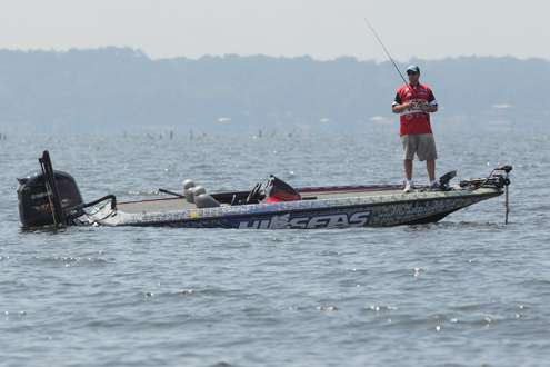 <p>
	Cliff Pace works on his limit earlier today.</p>

