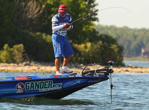 <p>
	After a long dry spell, Dean Rojas hooks up with a keeper fish.</p>
