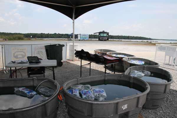 <p>
	Proper fish care is the first, and last, thing on the agenda. Ice was placed in the holding tanks to keep the water temperature down which will increase survival rates. Itâs time consuming and expensive, but itâs necessary for our sport to survive.</p>
