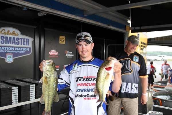 <p>
	Preston Frazell with two of the fish that helped him win his stateâs championship.</p>
