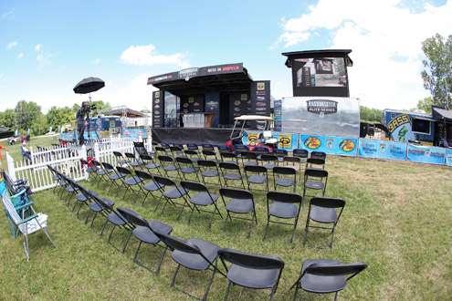 <p>
	The stage is set for the Day One weigh-in at the Mississippi River Rumble.</p>
