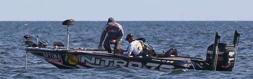 <p>
	Evers boats his first keeper of Day Two.</p>
