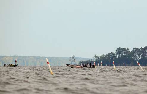 <p>
	Anglers use a system of boat trail markers to navigate the vast waters of Toledo Bend.</p>
