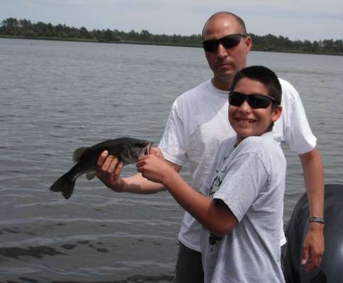<p>
	Ricardo Gill was with his 11-year-old son when he caught his first bass! It was just last month on North Carolina's Lake Sutton.</p>
