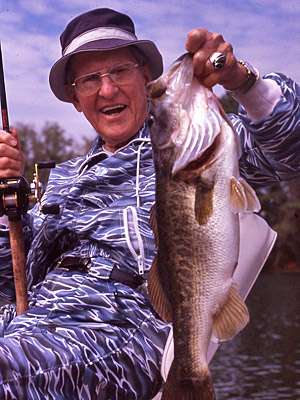 <p>
	 </p>
<p>
	Circle wore his trademark camouflage jumpsuit on most of his later fishing trips.</p>

