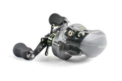 <p>
The new Helios has 9 ball bearings, a super-low profile, a 7.3:1 gear ratio and weighs a scant 6.3 ounces.</p>
