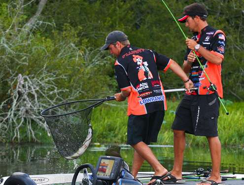 The bait change pays quick dividends as Flurry nets another bass for Birge. 