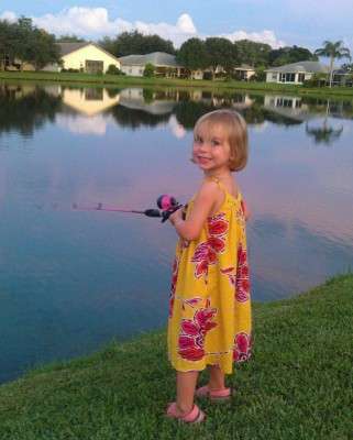 <p>
	Addison, 4, likes to cast a line into the pond behind her home in Bradenton, Fla.</p>
