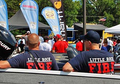 <p>
	Little Rock Fire and Rescue is on hand to watch the weigh-in.</p>
