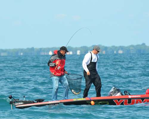 <p>
	Jimmy Mason was in the same spot as the first day, and was once again catching fish.</p>
