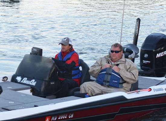 <p>
	Al Farace and his co-angler are ready to roll.</p>
