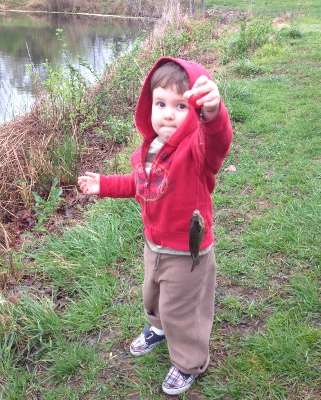 <p>
	Hudson, 2, caught his first fish in April on Lake Rooty in Richmond, Va. âHe asks often to go fishing at local parks,â said his father, Matthew Franklin, âand he does so every couple of weeks since this catch. His older brother also fishes with us.â</p>
