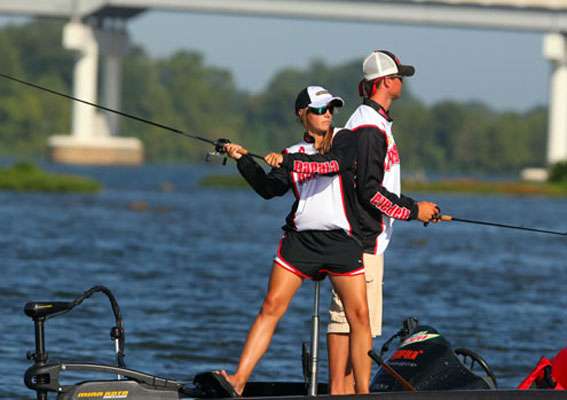Michaela Anderson is the only female participant in the Carhartt Bassmaster College Series National Championship. 