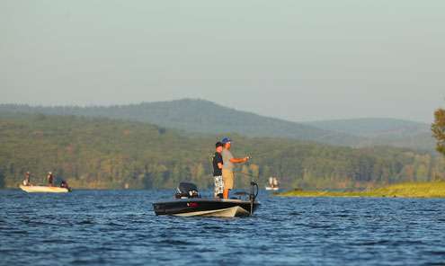 Several teams were fishing the abundant grass along the shoreline of Lake Maumelle. 
