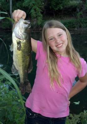 <p>
	Jewel, 10, catches bass all the time on the Comal River in New Braunfels, Texas. âShe was using a KVD Perfect Plastic finesse worm on a short Carolina rig in watermelon red/blue flake,â says her proud dad, Robert Lorance.</p>
