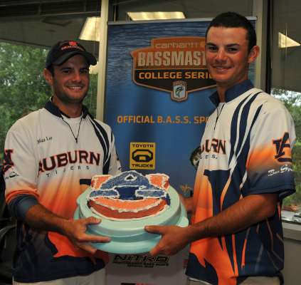 <p>
	Matt and Jordan Lee visited the B.A.S.S. headquarters for a meet-and-greet and a Twitter chat. The brothers were treated to an Auburn University cake, and they signed autographs for staff members.</p>
