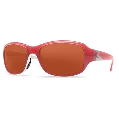 <p>
	<strong>Costa Del Mar Las Olas</strong></p>
<p>
	The Las Olas sunglass by Costa Del Mar has an oval-shaped nylon frame with Hydrolite nose pads and no-rust stainless steel hinges. The frame comes in tortoise, black and coral/white. Lens colors are gray, copper, amber, blue mirror, green mirror and silver mirror. Prescription and Costa's 580 lenses are available for the Las Olas. Depending on the lens, the MSRP of the sunglass is $169 to $249.</p>
