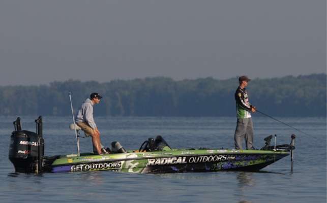 <p>
	 </p>
<p>
	Jonathon VanDam works open water. JVD is coming off his first Bassmaster Elite Series win at Green Bay.</p>
