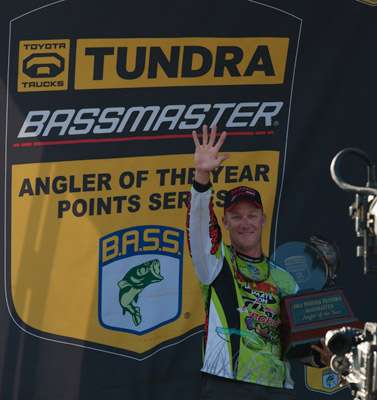 <p>
	Brent Chapman is the 2012 Toyota Tundra Bassmaster Angler of the Year. </p>
