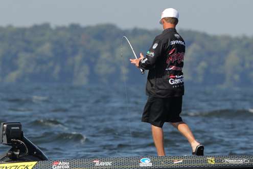 <p>
	Fletcher Shryock was fishing in the Top 12 of an Elite Series event for the first time today.</p>
