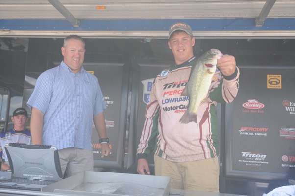<p>
	South Dakota junior Trey Doom brought a 2-04 largemouth to the scales.</p>
