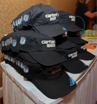 <p>
	The marshals will be wearing these hats on the water tomorrow. </p>
