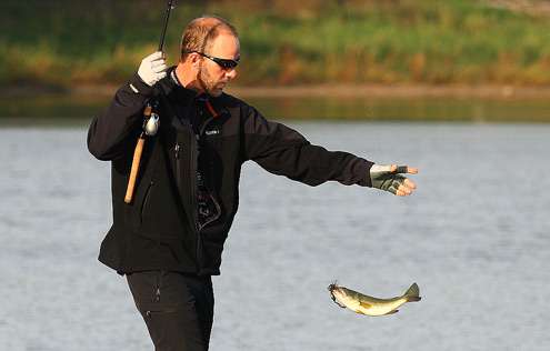 <p>
	Martens caught fish all day, including this small one.</p>
