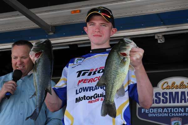 <p>
	 </p>
<p>
	Alex Goff (West Virginia) won the 11-15 age group in the junior competition with bass like this.</p>
