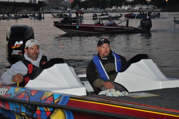 Eli Delany of Massachusetts and Leonard Potts of New York share a boat today.