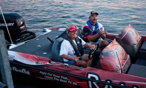 Jan Heavener is ready to kick off Day One of the final Bass Pro Shops Central Open of the season.
