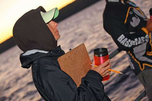 <p>
	The hot coffee and hoodies are needed for a cool final morning of the Central Open.</p>

