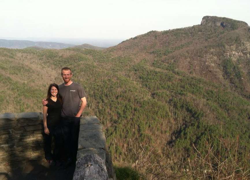 Even when they arenât on the water, many Elites still enjoy spending time outdoors. Hikes are a popular activity among the pros.<br><br>Brandon Card and his girlfriend hiked to Wiseman's View in Morganton, North Carolina.