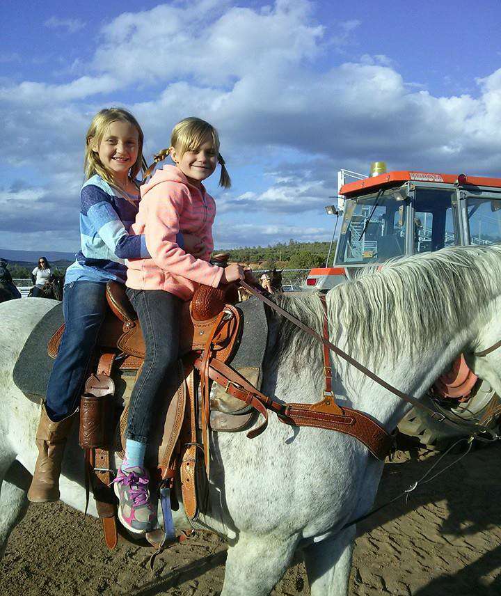 Cliff Pirchâs girls enjoy an afternoon on horseback.