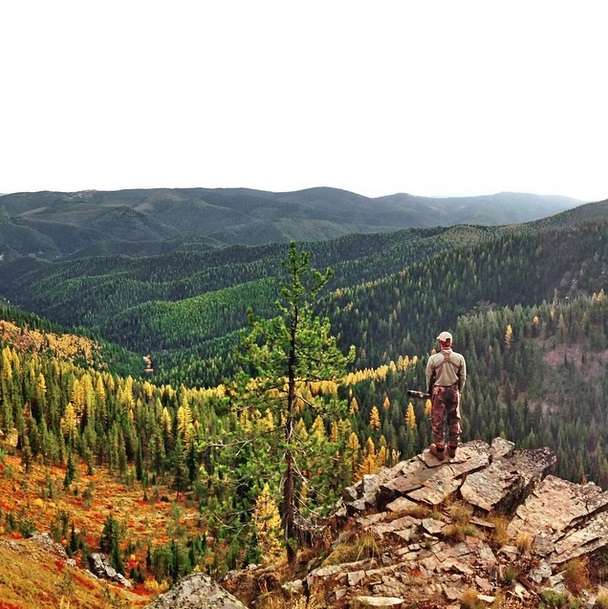 Brandon Palaniuk on a mission, bowhunting for elk in Idaho.