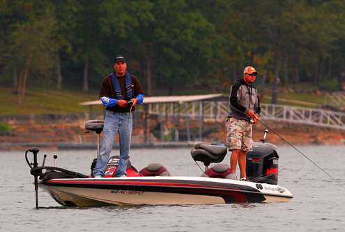 <p>Brent Crow started the morning in fourth place with 25 pounds, 15 ounces.</p> 