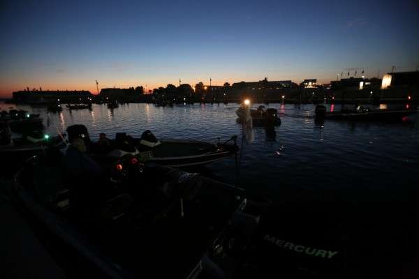 <p>Dawn breaks over Wheeler Lake. It's almost time for launch.</p>
